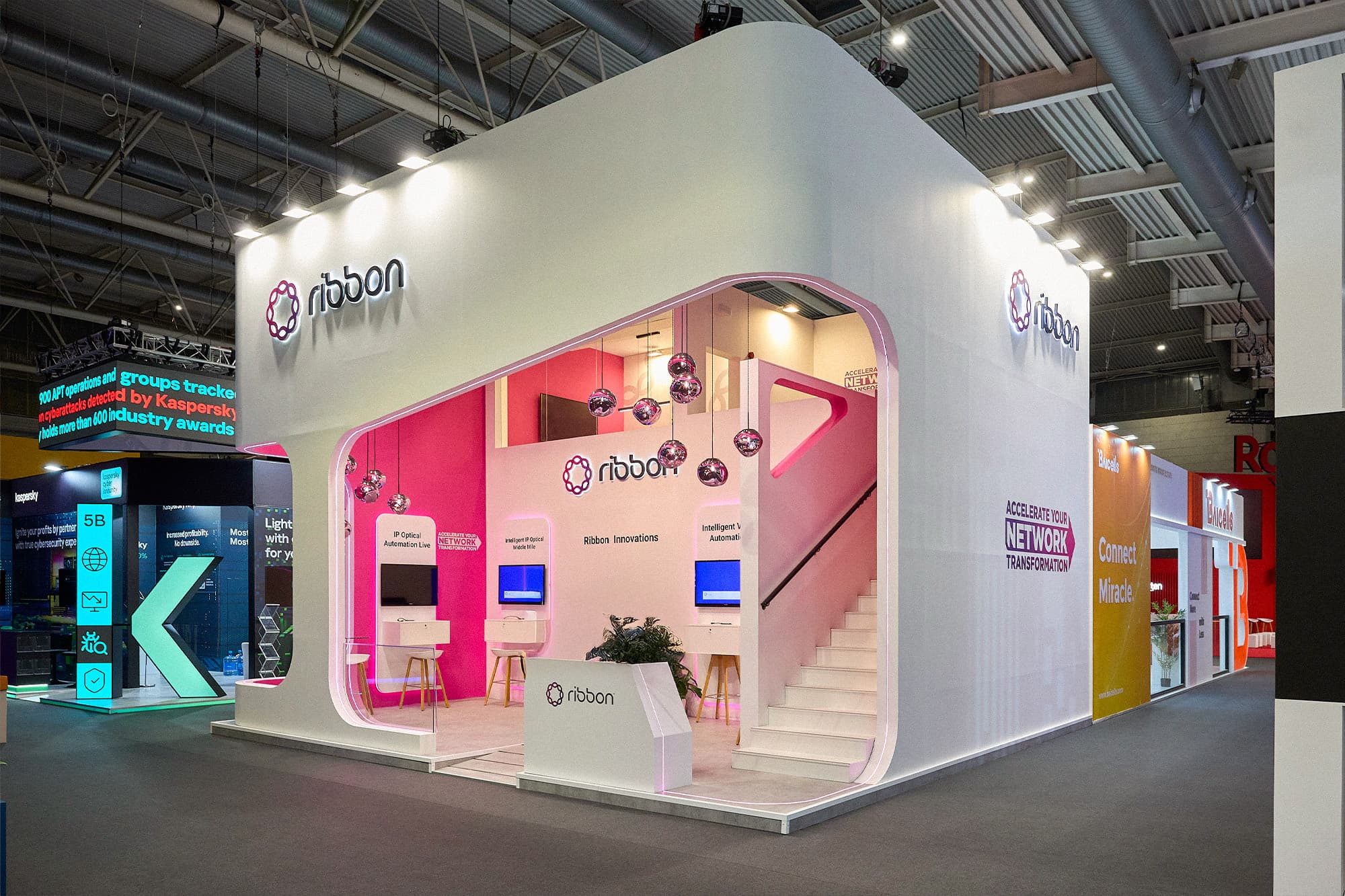 Ribbon at MWC: Networking stand for networking solutions experts